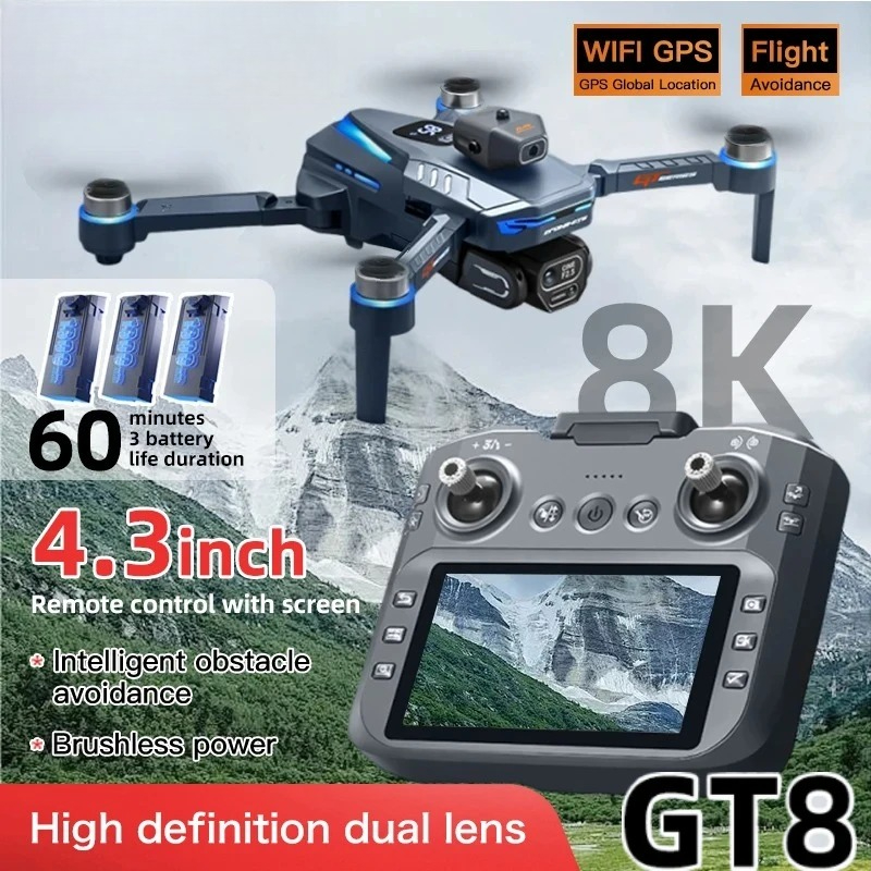 Drone Gt8 Rc - Drone Original GT8 8K Profissional com