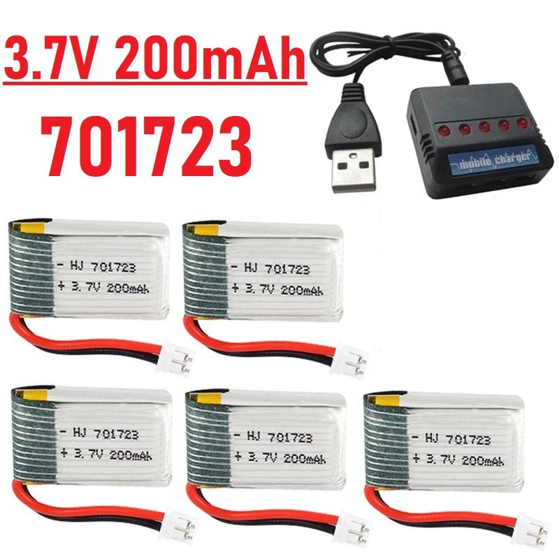 Lipo Battery Charger - Bateria Lipo 3.7V 200mAh com Carregador