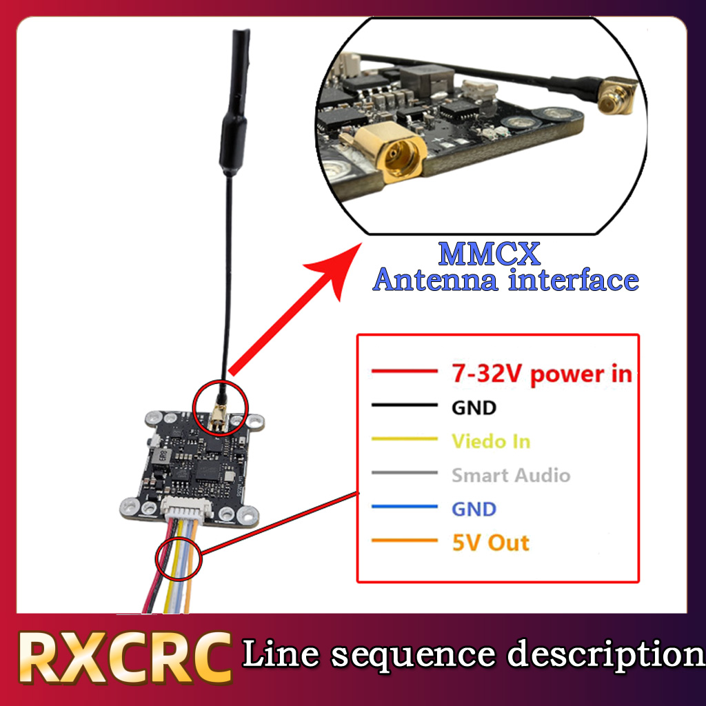 Módulo RXCRC 5.8G 48CH 1.6W VT - Drone Rc Airplane avaliação e preço